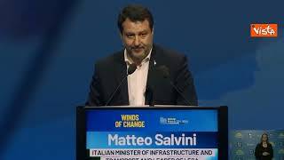 L'applauso per Matteo Salvini all'evento di Identità e Democrazia