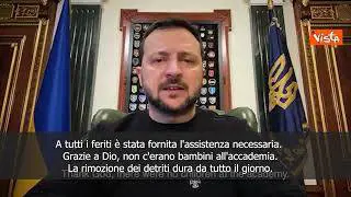 Zelensky: Attacco contro l'Accademia delle arti a Kiev