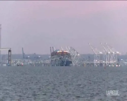 La nave Dali, battente bandiera di Singapore, era diretta da Baltimora a Colombo, nello Sri Lanka | Video