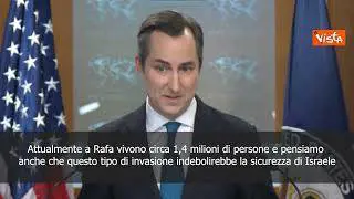 Usa: Invasione Rafah da parte di Israele sarebbe un errore