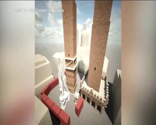 Bologna, Torre Garisenda messa in sicurezza con tralicci della Torre di Pisa