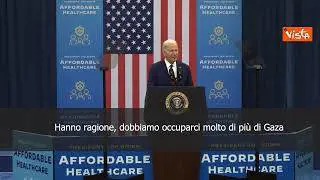 Biden interrotto da sostenitori Palestina: Hanno ragione, occuparci di più di Gaza