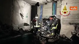 Esplosione Suviana, le operazioni di soccorso dei Vigili del Fuoco