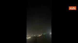I missili iraniani sopra la moschea di al-Aqsa a Gerusalemme, le immagini