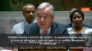 Guterres: Medio Oriente è sull'orlo del baratro