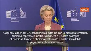 Von der Leyen: Condanniamo attacco Iran su Israele