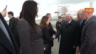 Mattarella arriva a Sofia in Bulgaria per la visita di Stato