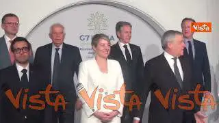 "Slava Ukraïni", Tajani cita il motto ucraino durante foto con ministri G7. Presente anche Kuleba