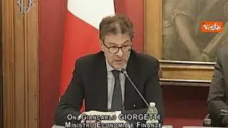 Giorgetti: "L'aggiustamento del rapporto deficit Pil è pienamente alla nostra portata"