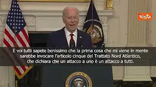 Biden: Uniti contro il brutale dittatore Putin, se attaccherà Paese Nato interverremo