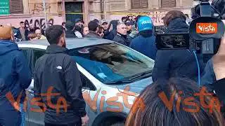 Manifestazioni a Porta San Paolo, tensione  e scontri tra pro Palestina e comunità ebraica