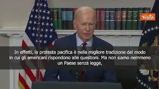Proteste in Università Usa, Biden: Tuteliamo quelle pacifiche, non quelle violente