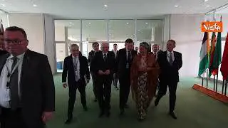 L'arrivo del Presidente Mattarella al Palazzo di Vetro a New York