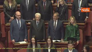 In Senato il ricordo vittime del terrorismo, studenti cantano inno d'Italia davanti a Mattarella