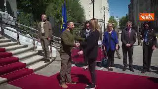 Metsola a Kiev per la festa dell'Europa: "Nella terra dei coraggiosi"