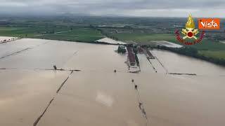 Maltempo in Veneto, il sorvolo dei Vigili del Fuoco sulle zone alluvionate