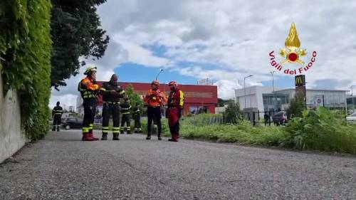 Le ricerche di Mario Porro, caduto nel torrente durante il maltempo