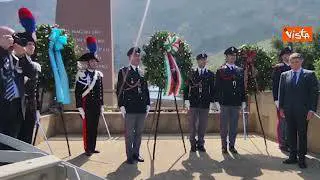 Piantedosi e Nordio a Capaci, corona di fiori per ricordare la strage di Falcone e della sua scorta