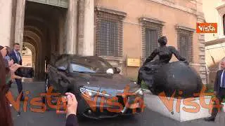 Cabina di coordinamento sul Pnrr, la premier Meloni lascia Palazzo Valentini dopo la riunione