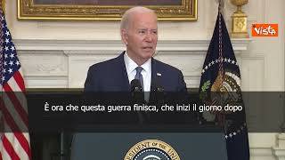 Medio Oriente, Biden: "E' ora che questa guerra finisca"