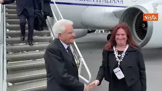 Mattarella arriva in Normandia per partecipare alle celebrazioni per l'80° anniversario dello sbarco