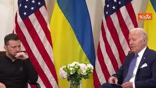 L'incontro tra Zelensky e Biden a Parigi