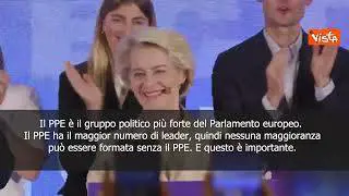Von der Leyen: "Ppe partito più forte in Ue, fermeremo gli estremismi"