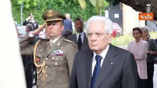 Mattarella depone corona in onore di Giacomo Matteotti