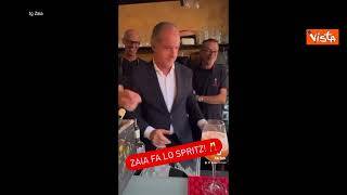 Zaia prepara uno spritz, ecco il video postato sui social