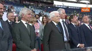 Mattarella accolto dagli applausi all'Olimpico per assistere agli Europei di atletica