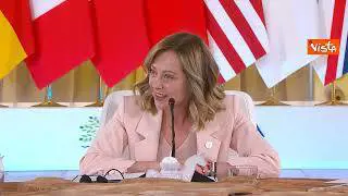 Meloni: "G7 non è una fortezza chiusa"