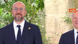 G7, la foto di gruppo dei leader a Borgo Egnazia