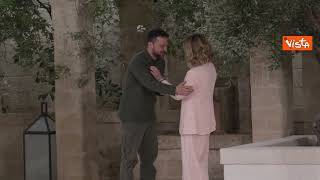 L'incontro tra Meloni e Zelensky al G7
