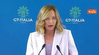 G7, Meloni: "Ringrazio Joe, Emmanuel, Rishi, Olaf, Justin, Fumio, Ursula e Charles"