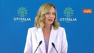 G7, Meloni: "Storica la presenza del Papa ai lavori, non succedeva da 50 anni"