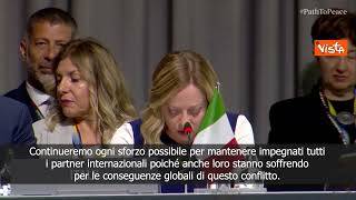 Meloni: "Trasformare  il futuro di pace e libertà per l'Ucraina in realtà"
