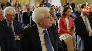 Mattarella alla chiusura dell'anno accademico all'Accademia Nazionale dei Lincei, le immagini