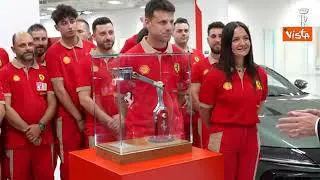 Mattarella visita il nuovo e-building della Ferrari a Maranello