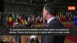 Rutte: "Meloni è grande Primo ministro. Suo voto assolutamente accettabile" - SOTTOTITOLI