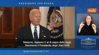 Biden su immunità Trump: "Non ci sono Re in America. Nessuno al di sopra della legge"