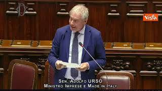 Urso: "Oggi via libera da Cdm legge su semplificazione per sostenere imprese"