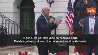 Biden a sostenitore: "Non ho intenzione di andarmene"