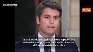 Attal: “È stato un onore essere il primo ministro. Non abbiamo maggioranza, mi dimetto” SOTTOTITOLI