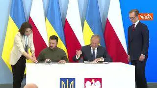Zelensky in Polonia, incontro con il Presidente Tusk in vista del vertice Nato