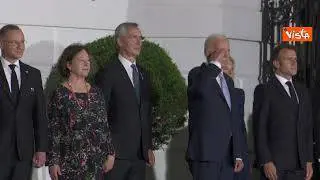 Vertice Nato a Washington, Giorgia Meloni al ricevimento di Joe Biden alla Casa Bianca