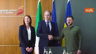 Zelensky in Irlanda ricevuto dal premier Simon Harris