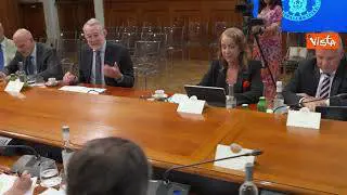 Meloni incontra gli imprenditori della Tavola Rotonda Europea (Ert) a Palazzo Chigi