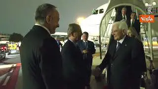 Mattarella atterra a San Paolo del Brasile, Ad accompagnarlo la figlia Laura