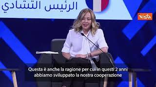 Meloni: "Mediterraneo priorità Governo, non può esistere senza Italia e Libia insieme"