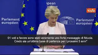 Von der Leyen rieletta: "401 voti a favore grande segnale di fiducia"